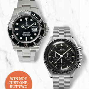 Rolex Submariner-Date + OMEGA Speedmaster Professional, Winner takes both!