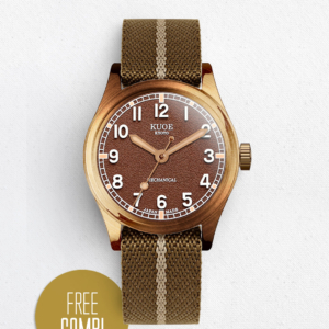 FREE COMP: KUOE Old Smith 38mm Bronze Case